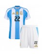 Argentina Lautaro Martinez #22 Replika Hemmakläder Barn Copa America 2024 Kortärmad (+ byxor)